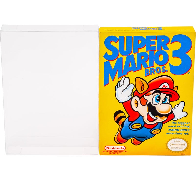 Viturio Nintendo NES Game Box Protector Cases (10 Pack) Clear Plastic .35mm - Image 3
